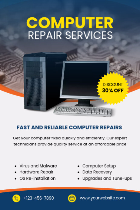 computer repair services template | PosterMyWall