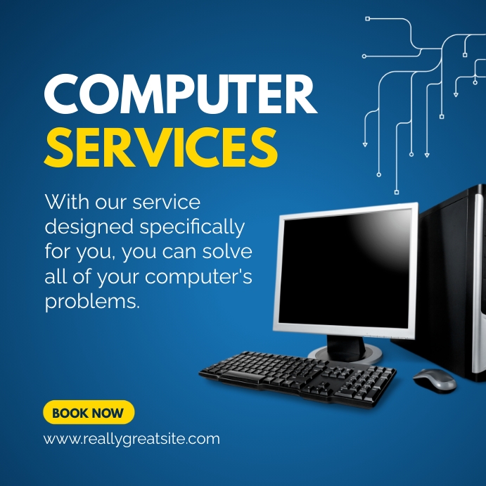 Copy of COMPUTER REPAIR SERVICES TEMPLATE | PosterMyWall