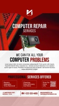 Computer Repair Services Video Poster Ad Template | PosterMyWall