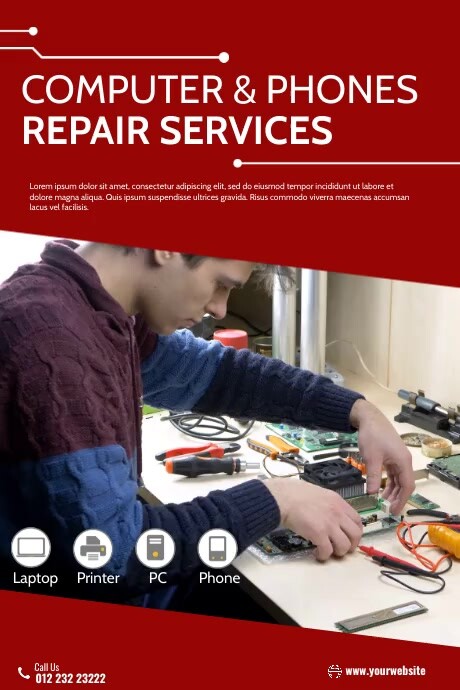 Computer Repair Shop Video Template | PosterMyWall