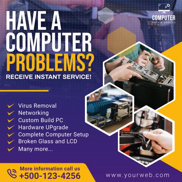 Copy of Computer Repair Social Media Post Design | PosterMyWall