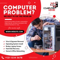 Computer Repair Social Media Post template