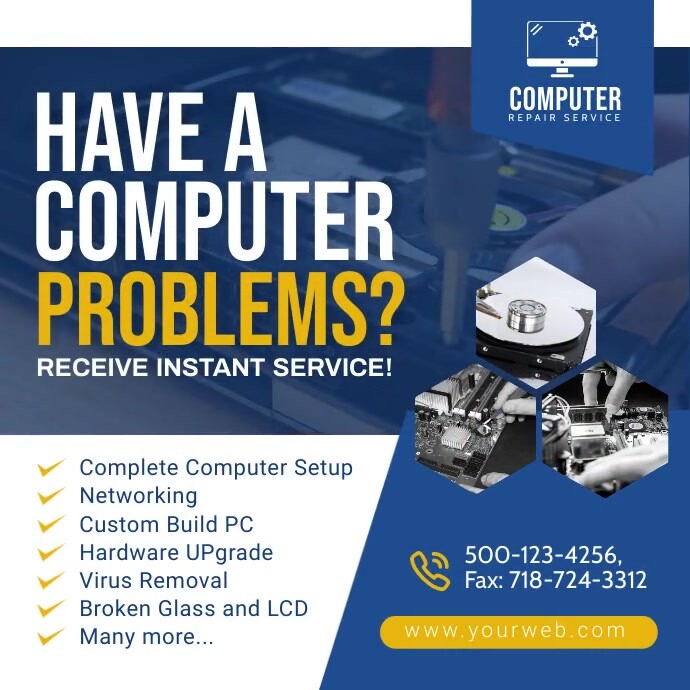 Personalice Mas De 650 Plantillas De Reparacion De Computadores Para Volante Postermywall