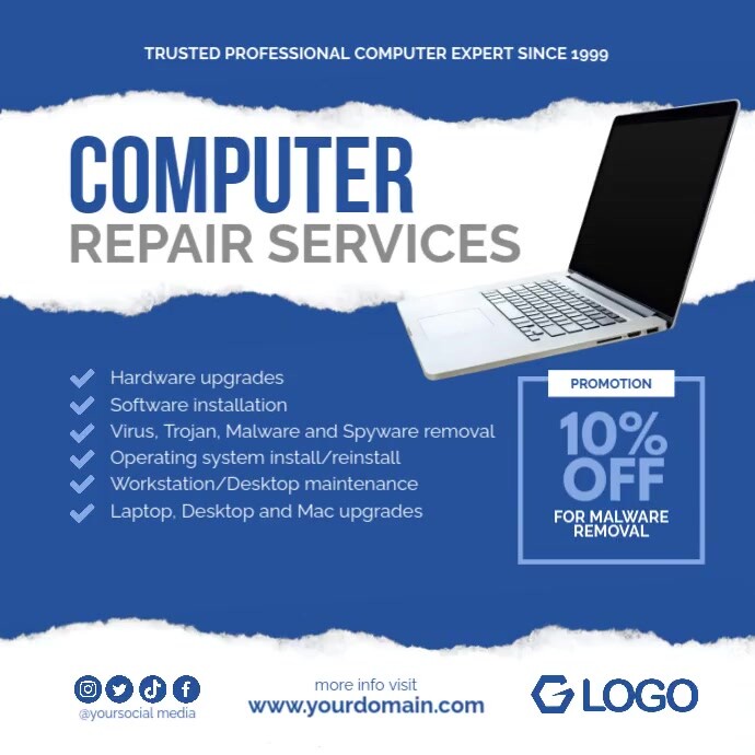 Computer Repair Social Media Template | PosterMyWall