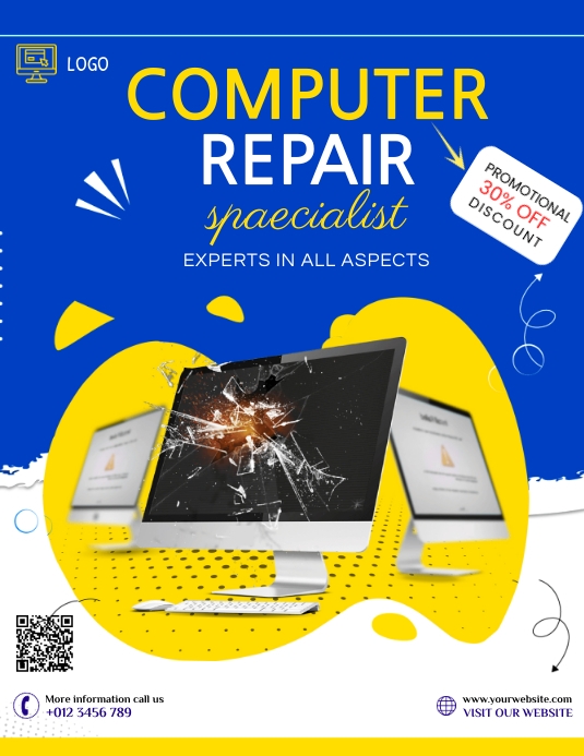Copy of COMPUTER REPAIR TEMPLATE | PosterMyWall