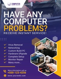 Computer Repairing Poster Computer Repair Template | PosterMyWall