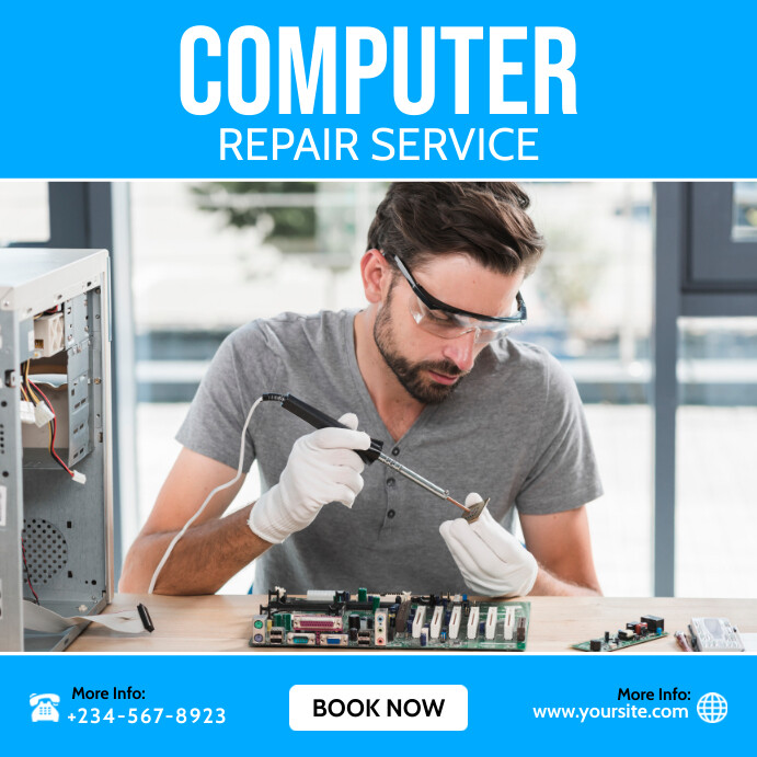 computer repair3 Template | PosterMyWall