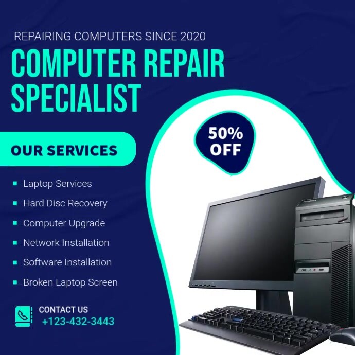 computer repair9 Template | PosterMyWall
