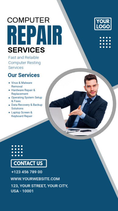 Copy of COMPUTER REPAIRING SERVICES | PosterMyWall