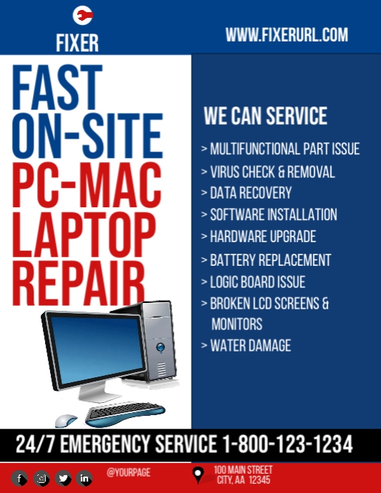 Computer Part Shop Poster Copy of Computer RepIr Shop | PosterMyWall