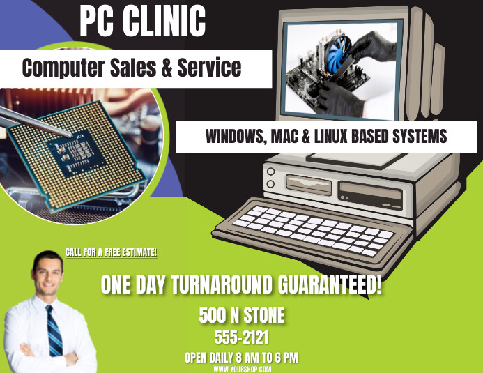 Copy of COMPUTER SALES & SERVICE | PosterMyWall