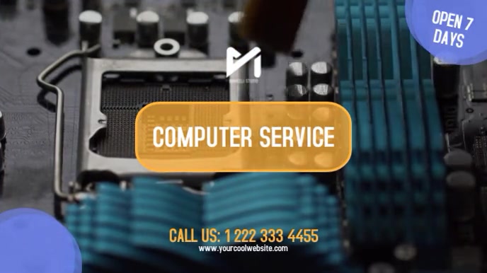 Computer Service Notice Computer Service & Repairs Template | PosterMyWall