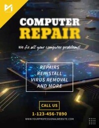 COMPUTER SERVICE Template | PosterMyWall