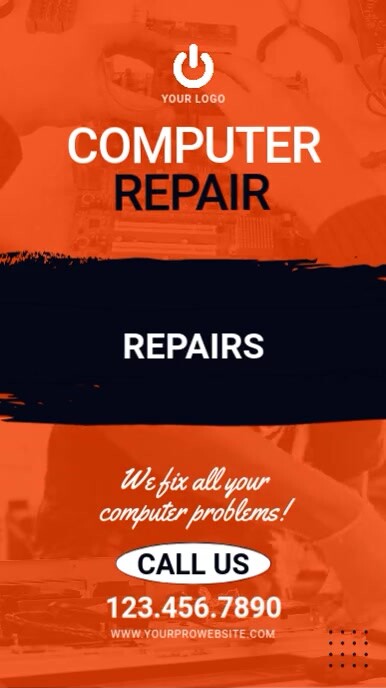 Computer Service & Repairs Video Ad Template | PosterMyWall