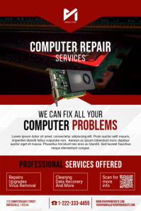 Rouge Computer Repair Services Poster Template
