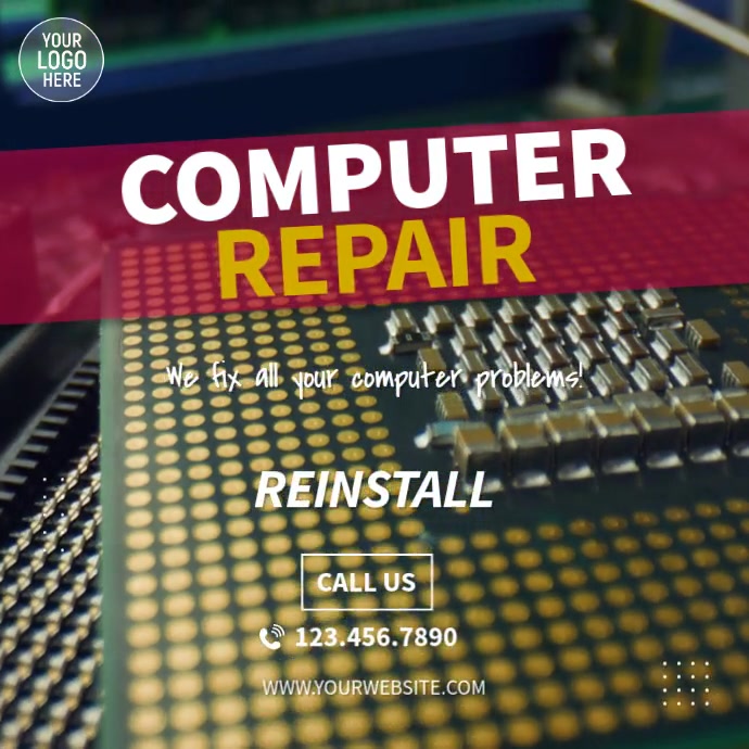 Copy of Computer Service & Repairs Video Ad | PosterMyWall
