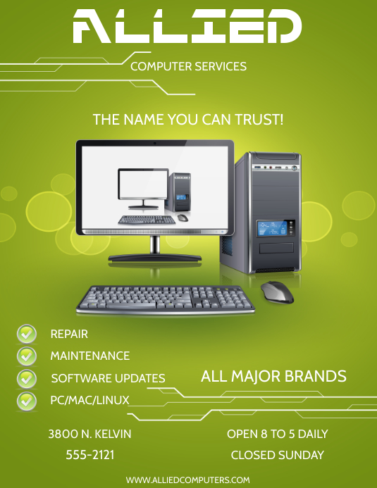 Copy of COMPUTER SERVICE | PosterMyWall