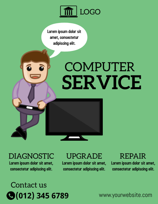 Copy of Computer Service Flyer Template | PosterMyWall
