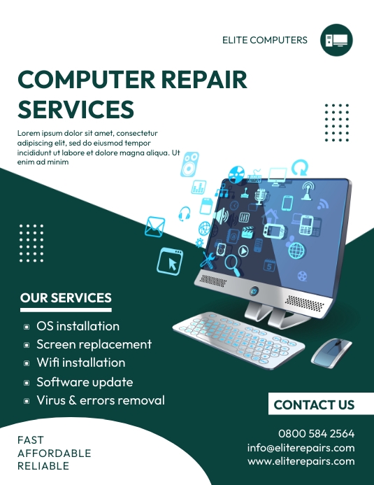 Computer services flyer Template | PosterMyWall