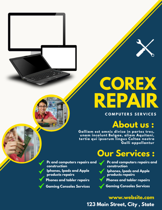 computer services flyer design template | PosterMyWall