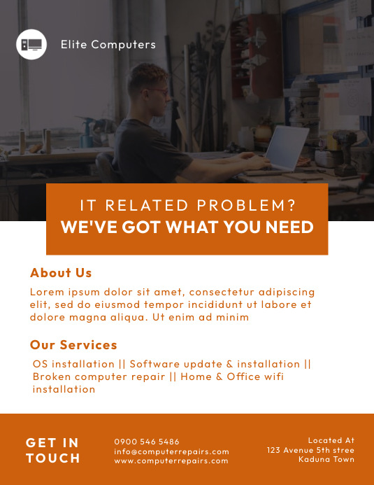 Computer services flyer Template | PosterMyWall