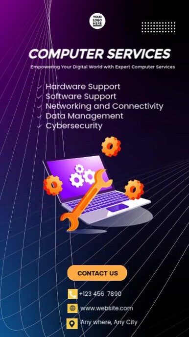 Copy of Computer Services mobile video ad | PosterMyWall