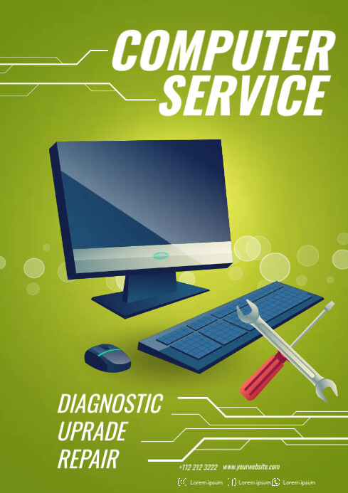 Computer Service Center Profile Sample Copy of Computer Services Template | PosterMyWall