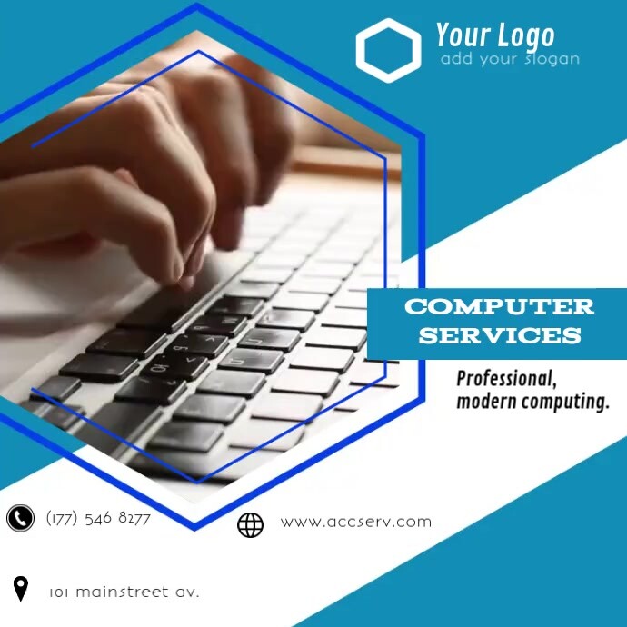 Copy of COMPUTER SERVICES VIDEO | PosterMyWall
