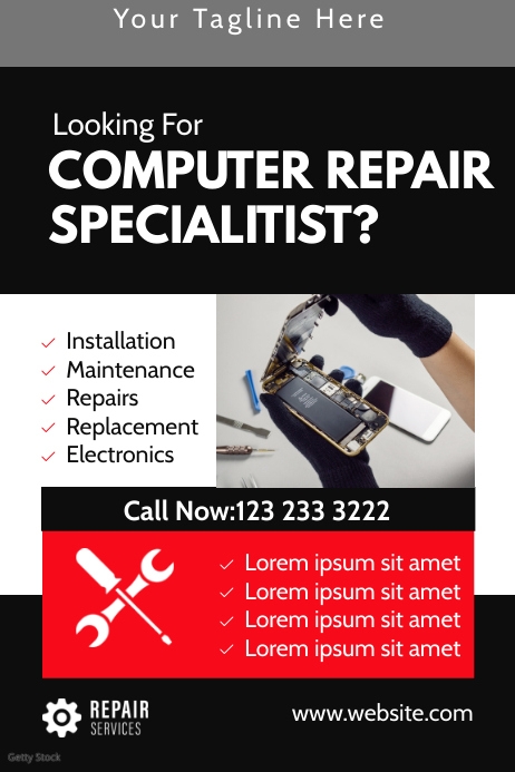 Computer Operator Poster Simple Copy of Computer Specialist Poster | PosterMyWall