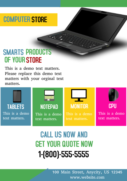 Computer Store Template | PosterMyWall