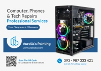 computer tech repairs professional services t Cartolina template