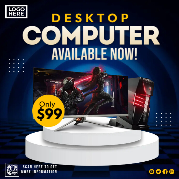 Computer Template | PosterMyWall