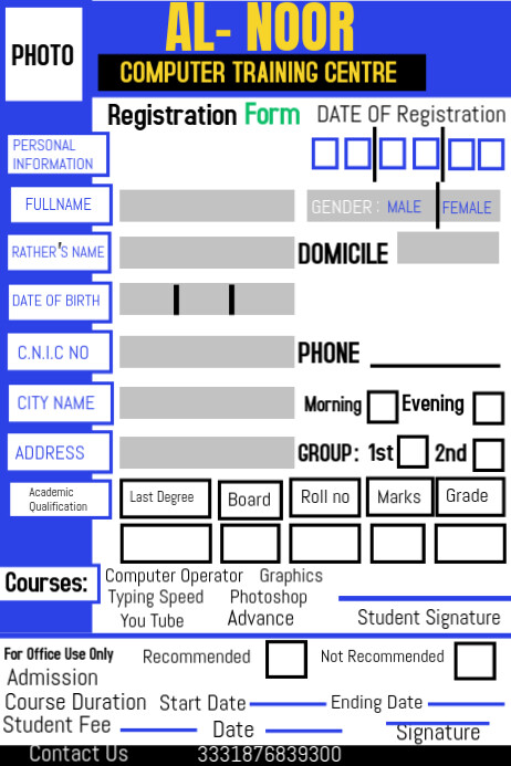 Computer Center Training Form Copy of Computer Training Centre | PosterMyWall