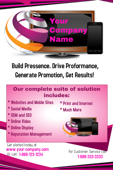 Computer website Template | PosterMyWall