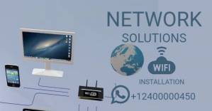 Computer Wi-Fi Network Service Изображение, которым поделились на Facebook template