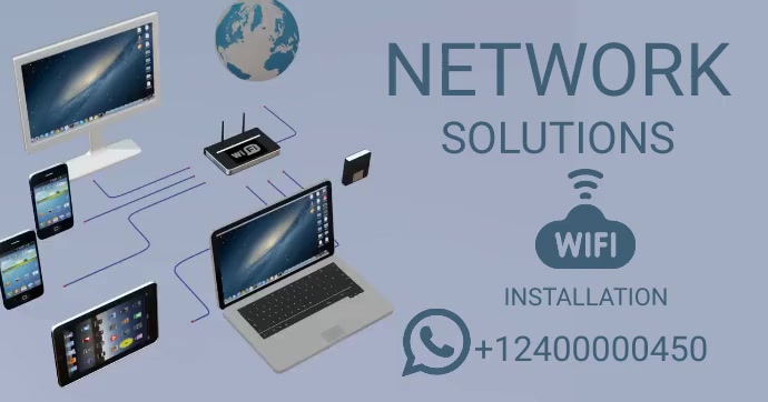 Computer Wi-Fi Network Service Template | PosterMyWall