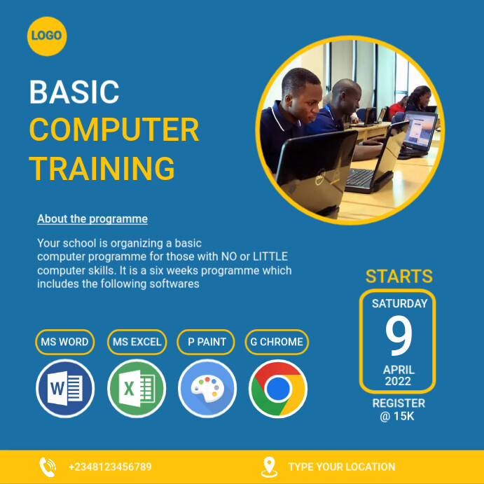 Computer Class Flyer Computer Training Flyer Images Free Download On