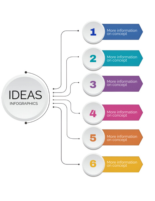 Concept infographic idea map flowchart process flow diagram maker editable printable design template 传单(美国信函)