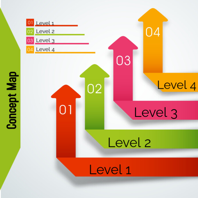 Concept Level Map Colourful 3 D เทมเพลต | PosterMyWall