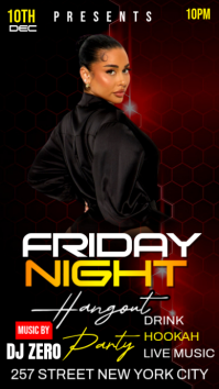 concert/band flyers bar flyers urban night História do Instagram template