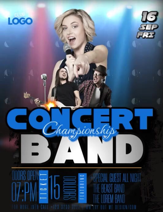 Live Band Graphics Concert Band Live Band Template | PosterMyWall