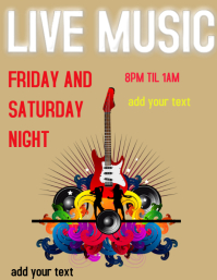 band concert template flyer templates event poster club nignt bar flyers letter postermywall