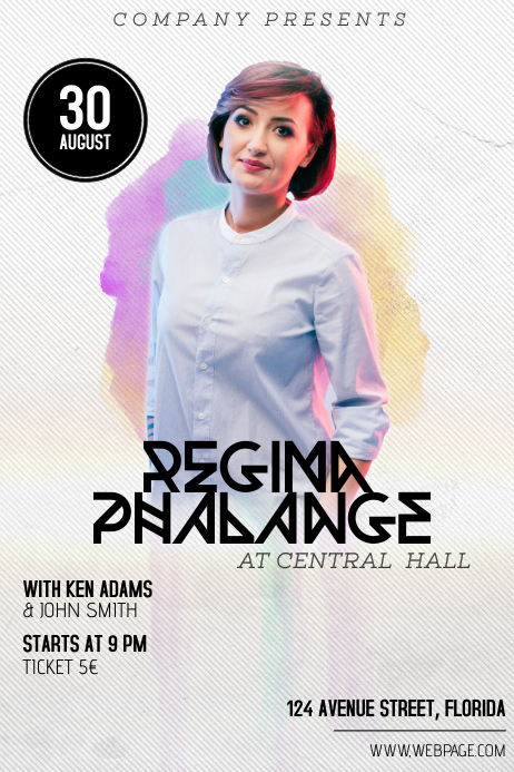 Copy of concert band singer flyer template with picture replace ...