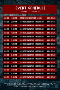 6,900+ concert schedule Customizable Design Templates | PosterMyWall 6,900+ concert schedule Customizable Design Templates | PosterMyWall