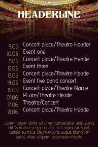 4 540 Concert Schedule Customizable Design Templates