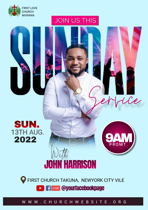 Concert Church Flyer (1) A4 template