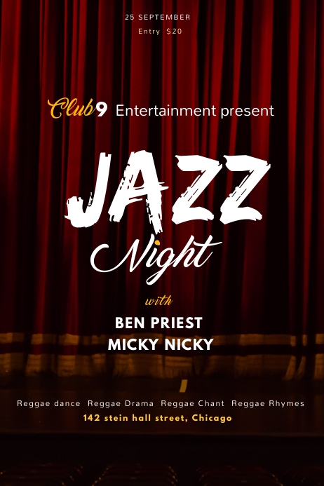 Concert flyer (2) Poster template
