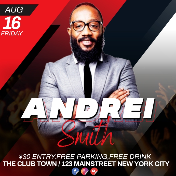 concert flyer Instagram Post template