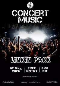Concert flyer A3 template