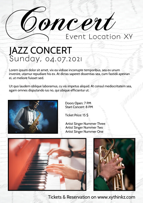 Konzert Flyer Poster Einladung Event Vorlage Postermywall